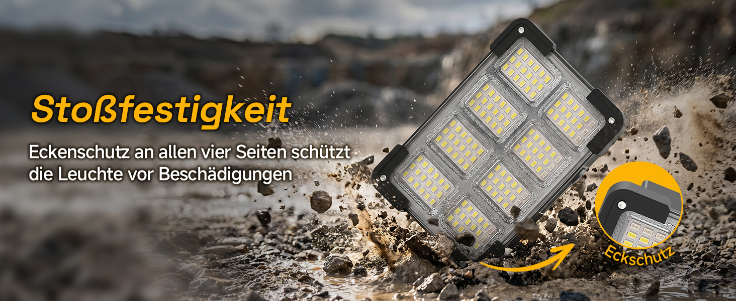 OHAYORI 8-CUP LED Baustrahler mit klappbarem Griff, Magnetsockel und USB-Anschluss – Detail 6