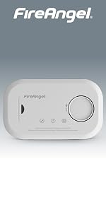 FireAngel FA3820 Kohlenmonoxidmelder in Weiss mit Testtaste und CO-Warnleuchte – Detail 6