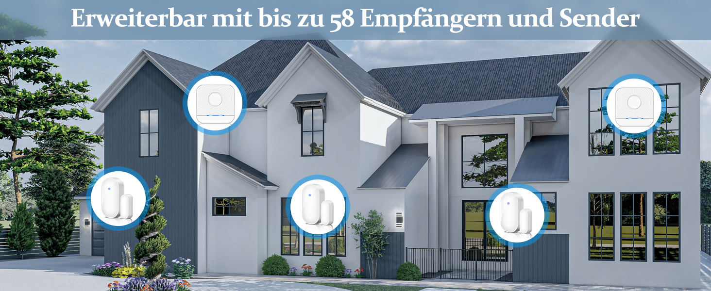 BITIWEND Funkgong-Empfänger für die Steckdose mit Tür- und Fenstersensor – Detail 6