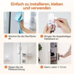 TECKNET TK-WA151 Fensteralarm in Weiss mit Magnetkontakt und Fernbedienung