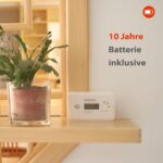 WISUALARM Kohlenmonoxid-Melder in Weiss mit LCD-Display und Testtaste