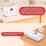 Safeliveo CO03 Kohlenmonoxidmelder in Weiss mit digitalem Display, freistehend aufgestellt