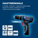 Bosch Professional GSR 12V-15 Akku-Bohrschrauber, 30 Nm, 2 Akkus, 39-teiliges Set – Bild 6