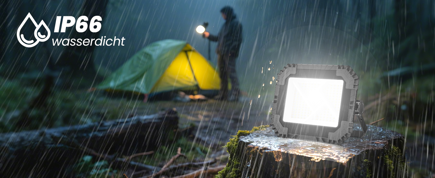 CLV LED-Akkustrahler mit Solarpanel, Tragebügel und Magneten auf der Rückseite – Detail 6