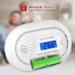RUNIDUR CO11 Kohlenmonoxidmelder in Weiss mit LCD-Anzeige und Testtaste