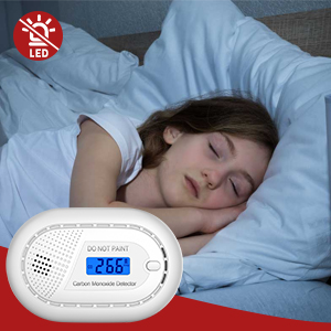 RUNIDUR CO11 Kohlenmonoxidmelder in Weiss mit LCD-Anzeige und Testtaste – Detail 6