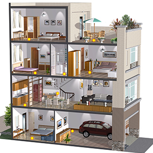 WER Doberman Fensteralarm mit Vibrationssensor, vier flache Sensoren im Set – Detail 6