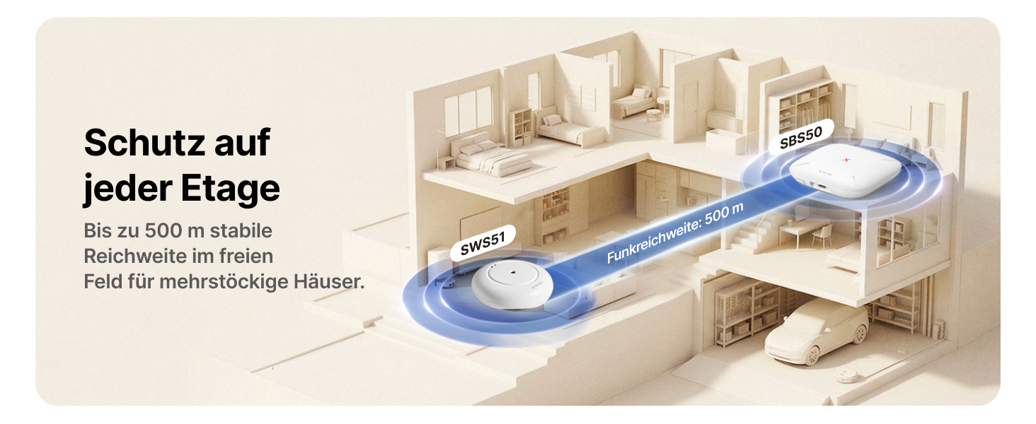 X-Sense SWS51 Wassermelder in Weiss, flacher Funksensor mit Sonden an der Unterseite – Detail 6