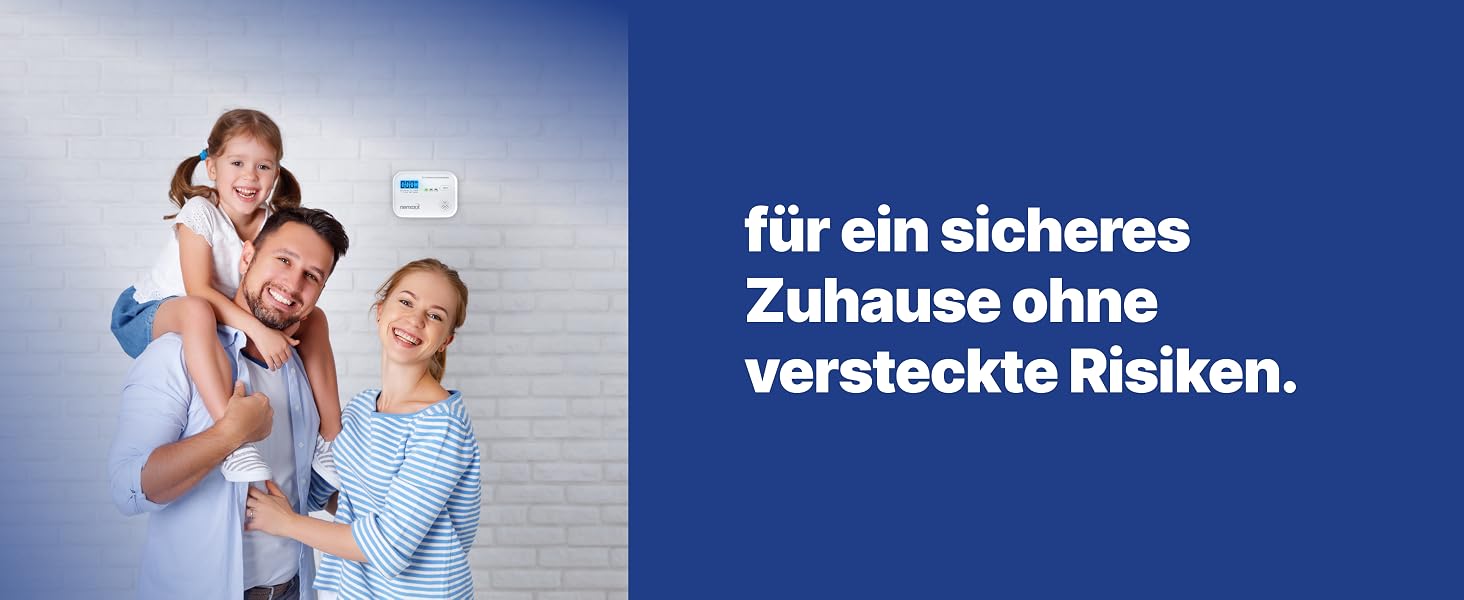 NEMAXX CM18 Kohlenmonoxid-Melder mit LCD-Display an der Wand – Detail 6