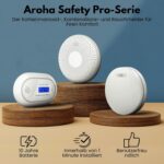 Zwei Aroha Safety Pro CS11 Kombimelder für Rauch und Kohlenmonoxid in Weiss