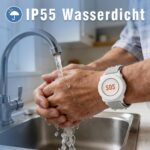 ChunHee CR32 Notruftaste mit Armband und tragbarem Funkempfänger in Weiss