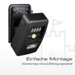 Burg-Wächter Key Safe 60 L SB Schlüsseltresor in Schwarz mit beleuchteten Zahlenrollen an der Wand