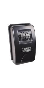 Burg-Wächter Key Safe 60 L SB Schlüsseltresor in Schwarz mit beleuchteten Zahlenrollen an der Wand – Detail 6