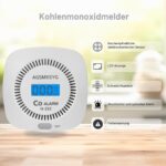 Weisser Kohlenmonoxid-Melder AGSMXSYG H-212 mit digitaler Anzeige