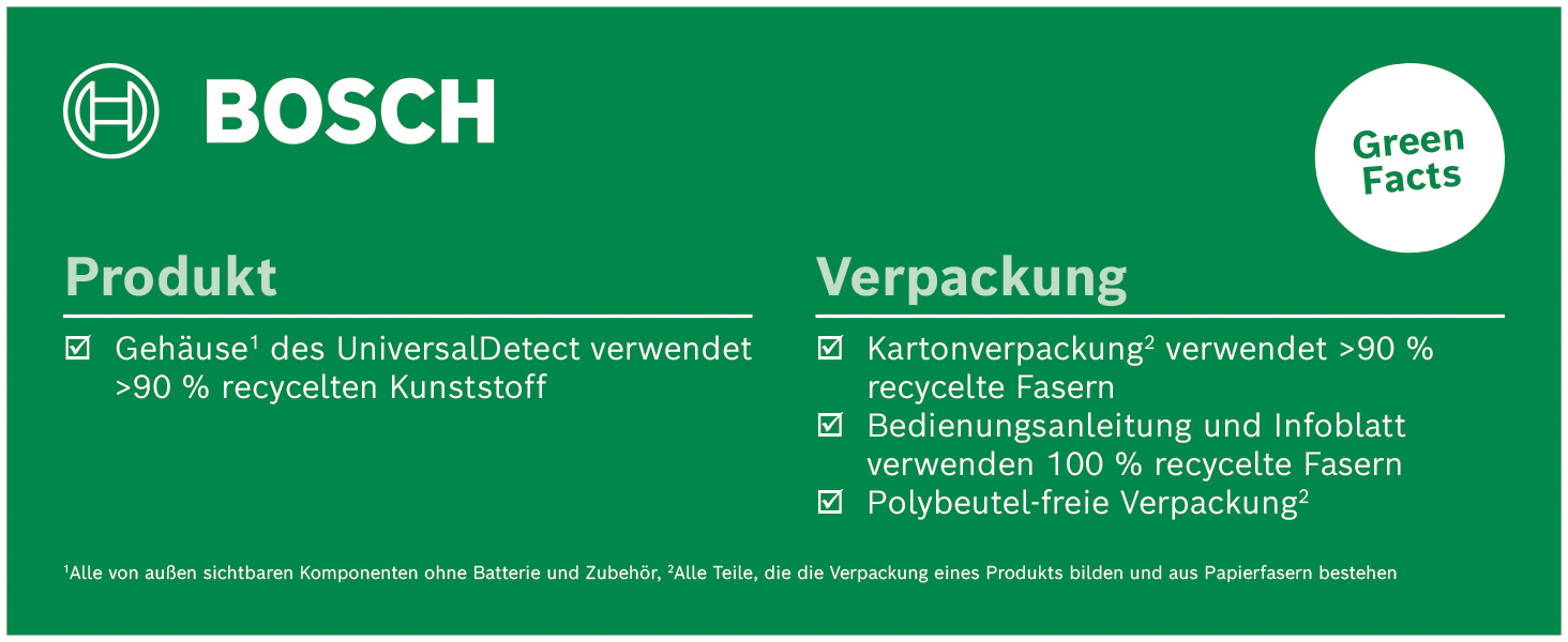 Bosch UniversalDetect Leitungssuchgerät mit Display an einer Wand – Detail 6