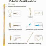 Glasfaser-Einziehstangen-Set vn-003 mit zehn Stangen und neun Aufsätzen