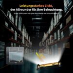 MechaniLite Akku-Werkstattlampe in Gelb mit Magnetfuss und Haken