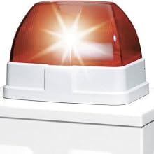ABUS SG3210 Sirenen-Attrappe in Weiss-Grau mit roter Blitzabdeckung für die Aussenwand – Detail 6