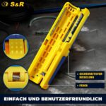 S&R Abisolierwerkzeug in Blau und Gelb zum Entmanteln von Rundkabeln und Abisolieren von Adern