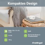 FireAngel FA6813 Kohlenmonoxidmelder in Weiss mit grosser Testtaste und roter CO-Anzeige