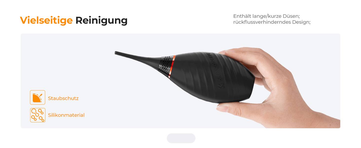 K&F Concept 10-in-1 Reinigungsset mit Blasebalg, zwei Düsen, Reinigungsstift, sechs Tüchern und Reiniger – Detail 7