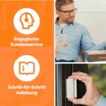 tiiwee A1 Funk-Alarmanlage in Weiss mit Sirene, zwei Tür-Fenster-Sensoren und Fernbedienung