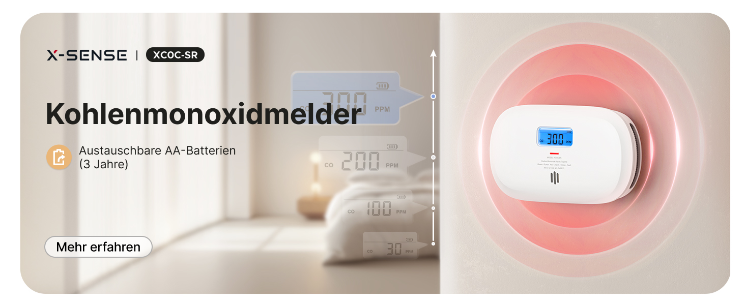 X-Sense XC0K-SN Kohlenmonoxidmelder mit LCD-Anzeige – Detail 7