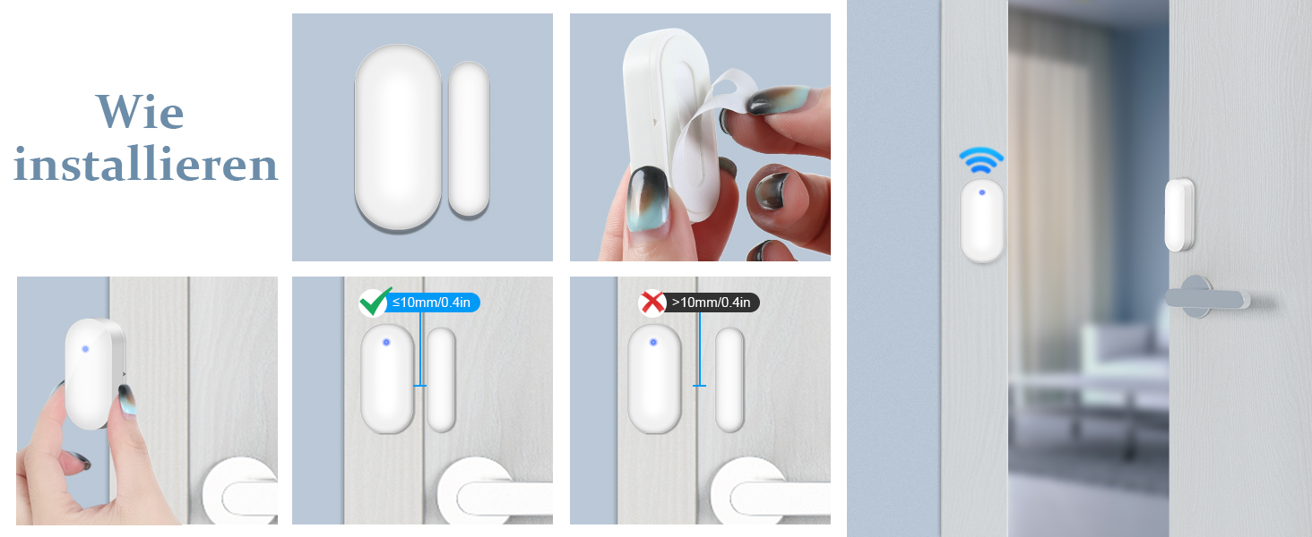 BITIWEND Funkgong-Empfänger für die Steckdose mit Tür- und Fenstersensor – Detail 7