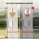 TECKNET TK-WA152 Türalarm in Weiss mit Magnetkontakt und zwei Fernbedienungen