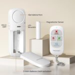 TECKNET TK-WA151 Fensteralarm in Weiss mit Magnetkontakt und Fernbedienung