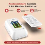 Safeliveo CO03 Kohlenmonoxidmelder in Weiss mit digitalem Display, freistehend aufgestellt
