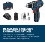 Bosch Professional GSR 12V-15 Akku-Bohrschrauber, 30 Nm, 2 Akkus, 39-teiliges Set – Bild 7