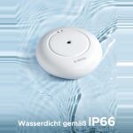 X-Sense SWS51 Wassermelder in Weiss, flacher Funksensor mit Sonden an der Unterseite