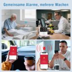 ChunHee WiFi-Notrufknopf mit weissem Empfänger und tragbarer SOS-Taste