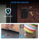 NEWIROVE Schlüsseltresor 817P in Schwarz mit vierstelligem Zahlencode und Abdeckklappe