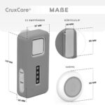 CruxCare C1 Pager mit roter und blauer Ruftaste am Halsband für den Notruf im Haus