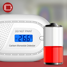 RUNIDUR CO11 Kohlenmonoxidmelder in Weiss mit LCD-Anzeige und Testtaste – Detail 7
