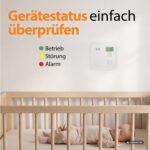 Smartwares CO-Melder FGA-13091 in Weiss mit Anzeige und Testtaste an der Wand