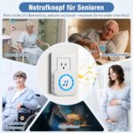 ChunHee CC19 Notrufset mit Empfänger, Notrufknopf zum Umhängen und Armband