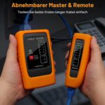 Hiija Netzwerkkabel-Tester NCT-00 mit Gummihülle und Fernmodul für RJ45 und RJ11