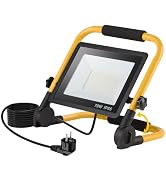 MechaniLite Akku-Werkstattlampe in Gelb mit Magnetfuss und Haken – Detail 7