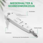 SGILE Netzwerk-Werkzeugset mit Crimpzange, Prüfgerät, Cat6-Steckern und Werkzeugtasche