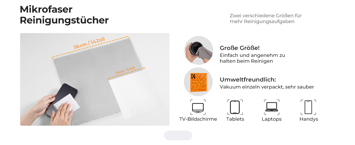K&F Concept 25-teiliges Kamera-Reinigungsset mit Blasebalg, Sensortupfern und Tasche – Detail 7