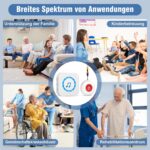 ChunHee CC19 Notrufknopf-Set mit zwei Sendern und zwei Empfängern in Weiss