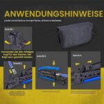 KOTTO Kompressionszange und Abisolierzange für Koaxialkabel mit 20 F-Steckern und Tasche