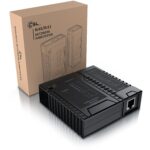 CSL Netzwerk-Kabeltester in Schwarz mit Haupteinheit, abnehmbarer Remote-Einheit und LED-Reihe