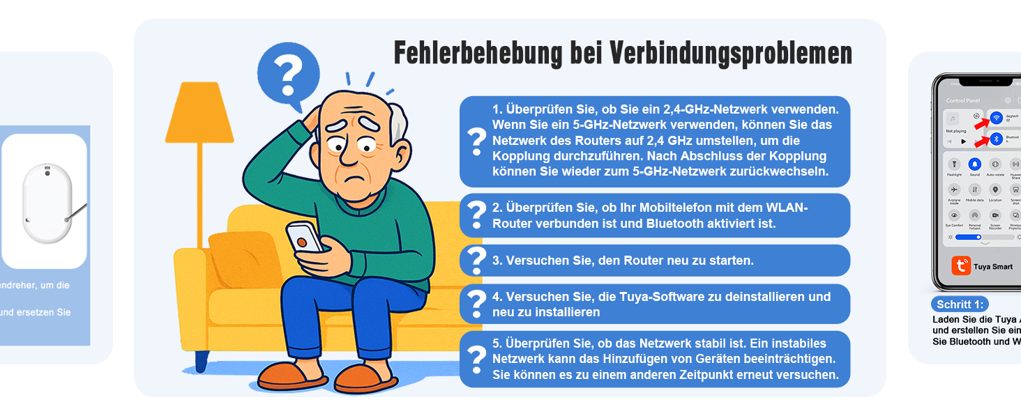 Daytech TY01 Notrufknopf mit WLAN-Empfänger für den Hausnotruf – Detail 8