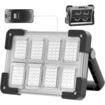 OHAYORI 8-CUP LED Baustrahler mit klappbarem Griff, Magnetsockel und USB-Anschluss