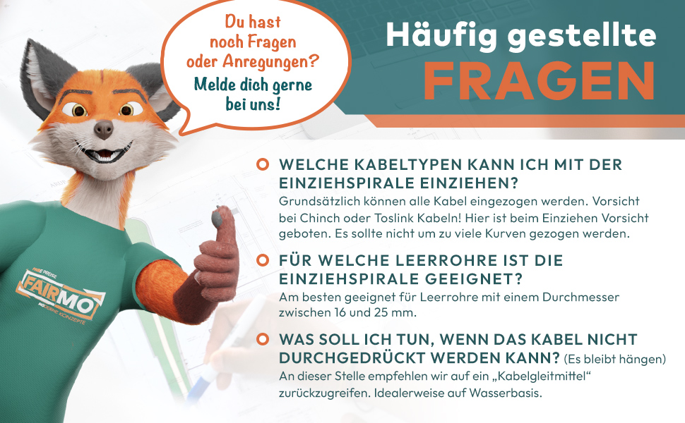FAIRMO Einziehspirale 30 m aus PET im Kunststoffgehäuse mit fünf Adaptern und Kabelstrumpf – Detail 8