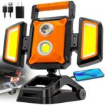 SYLSTAR WL013 LED Akku-Strahler mit ausgeklappten Seitenlichtern und Tragegriff